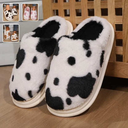 COWZY™ – Chausson vache femme | Chaleur, confort cocooning & semelle antidérapante