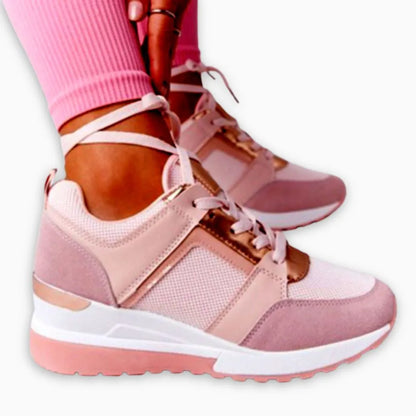 ELYORA™ – Basket femme compensée orthopédique | Élégance & confort quotidien
